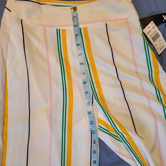 XOXO Womens Juniors Size 1/2 Wide Leg Side Zip Striped Pants NWT - Picture 7 of 10
